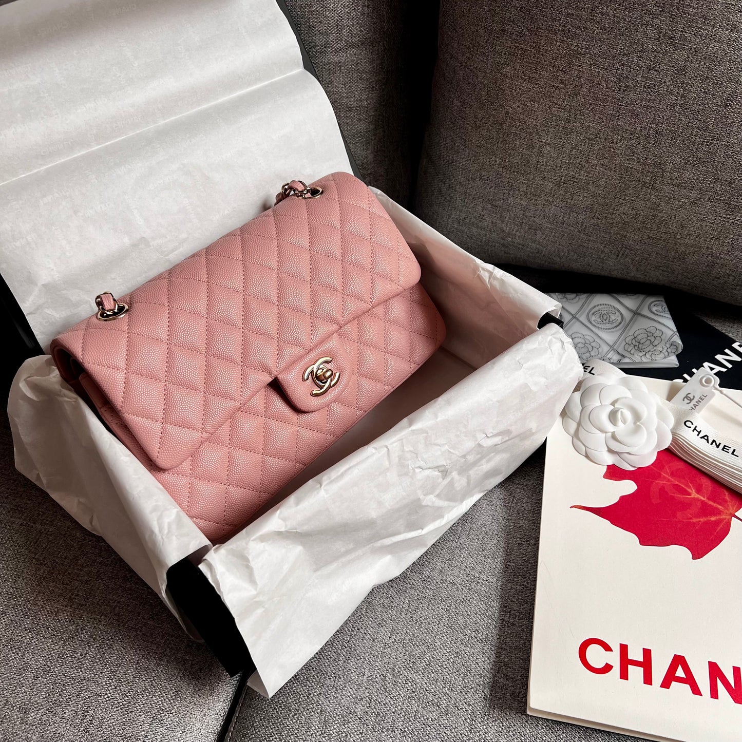 Bolso C piel color rosa