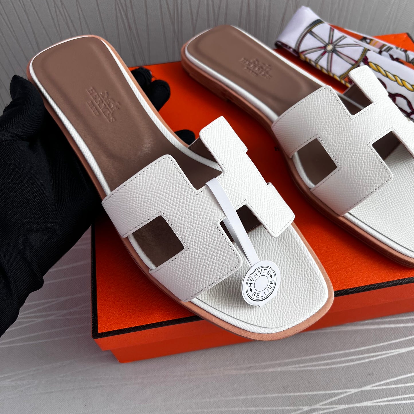 Sandalias H piel color blanco