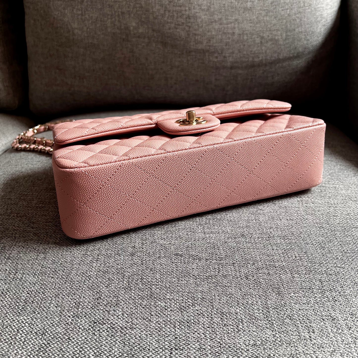 Bolso C piel color rosa