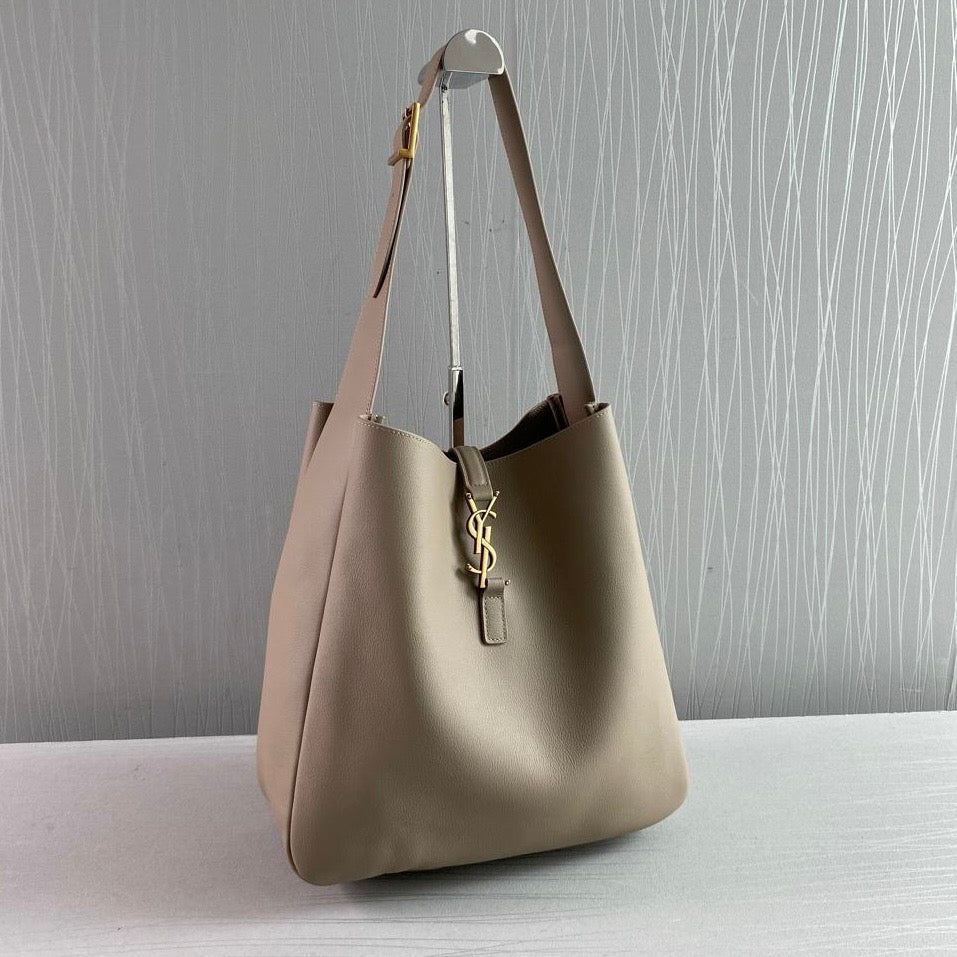 Bolso Y L-e 5 a 7 piel de becerro color beige tamaño grande