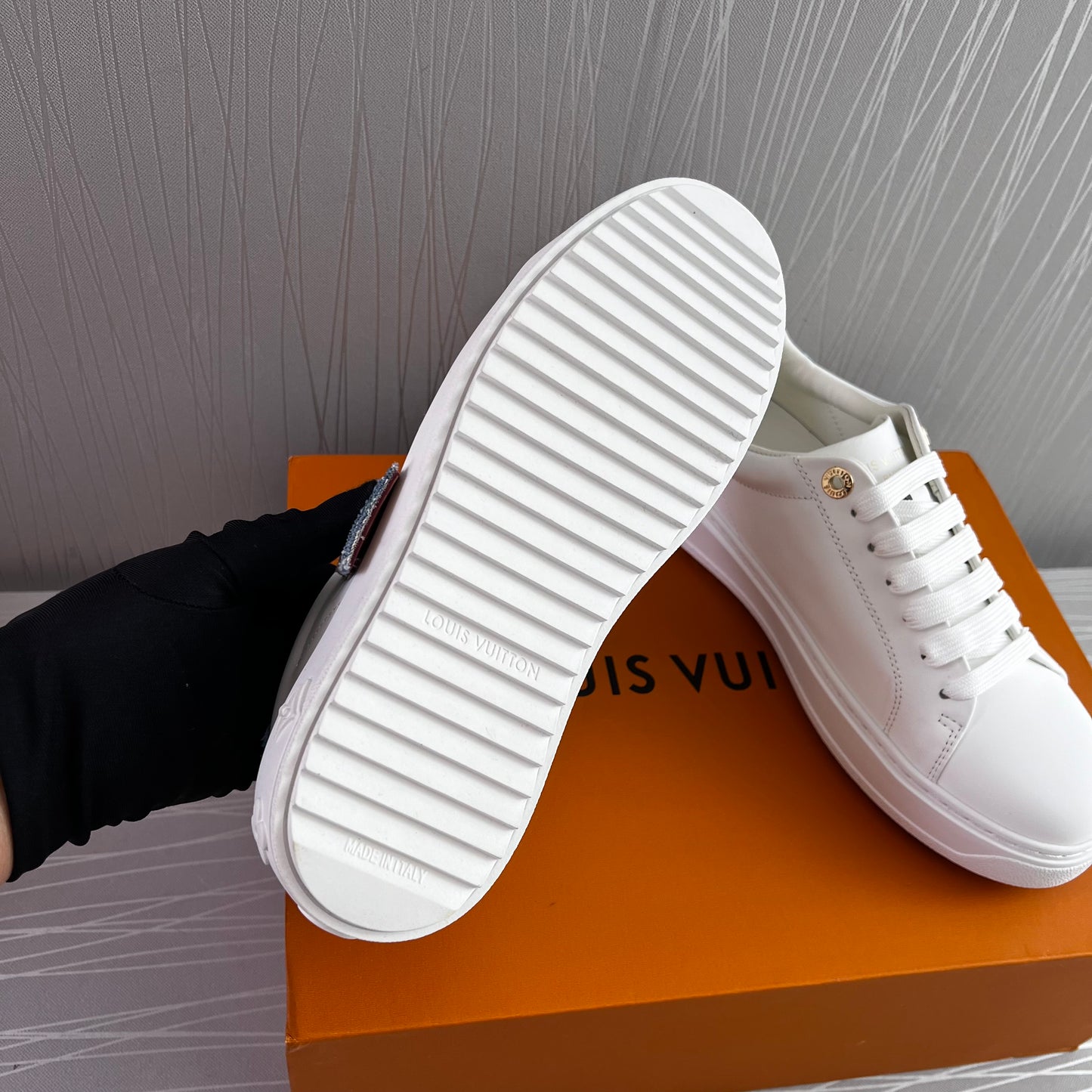 Sneakers L piel blancos