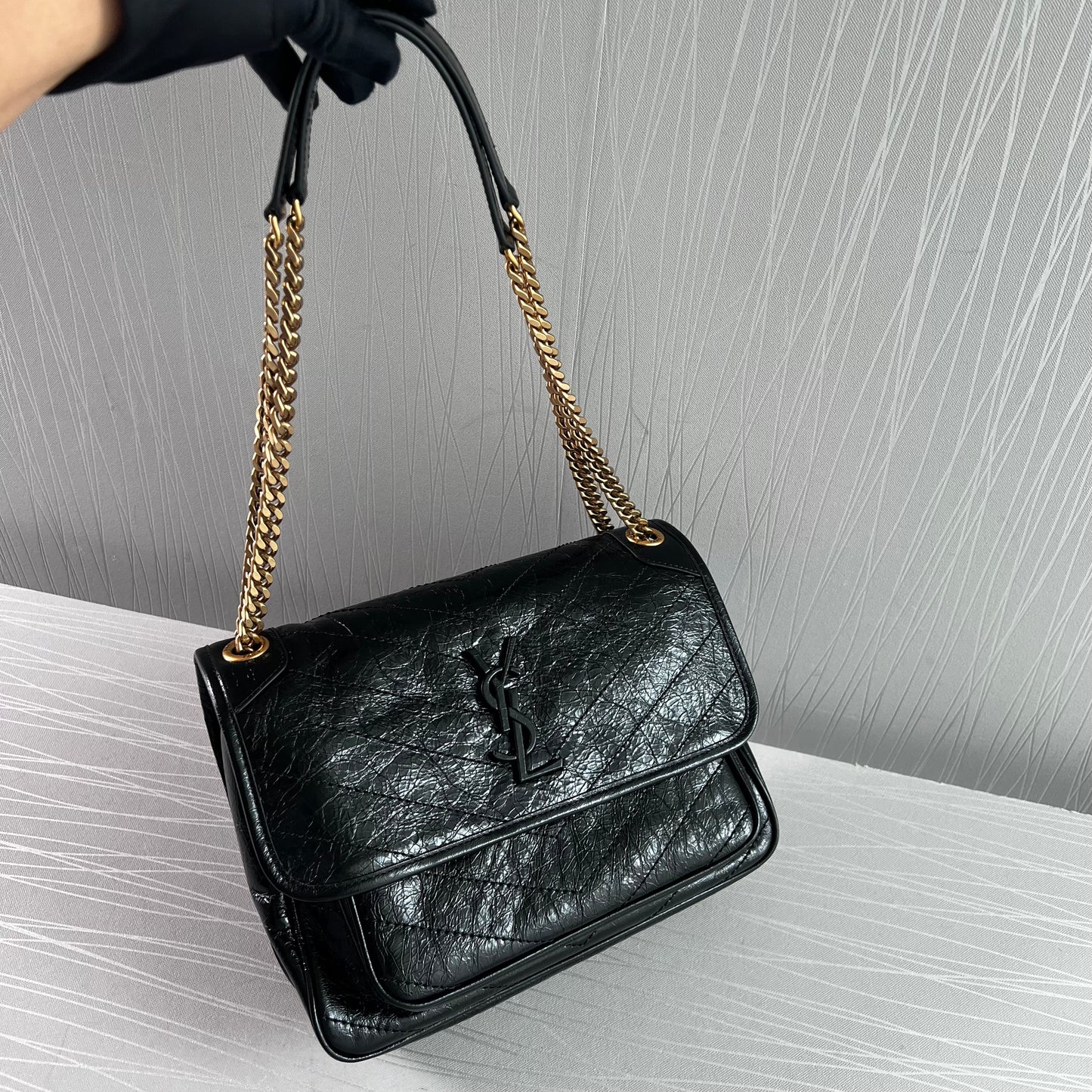 Bolso Y N-ikki piel color negro