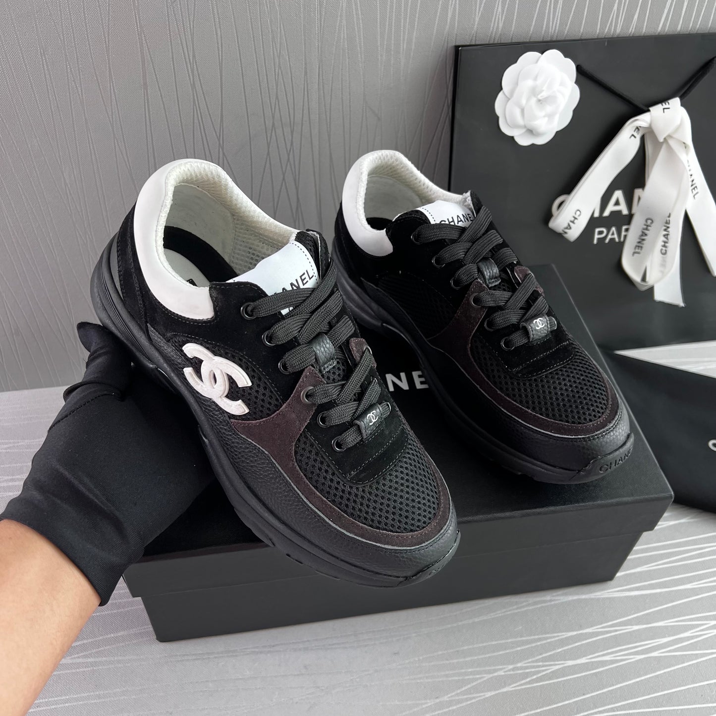 Sneakers C piel negros