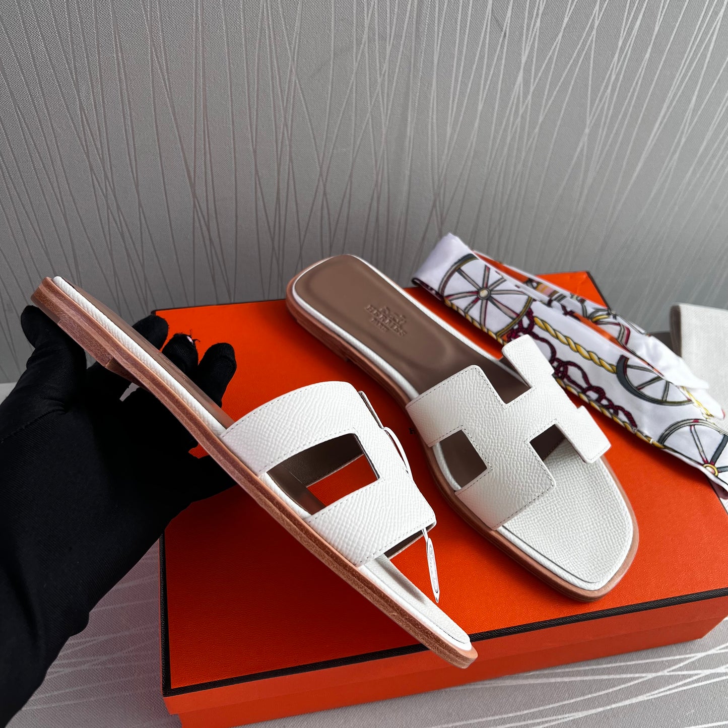 Sandalias H piel color blanco