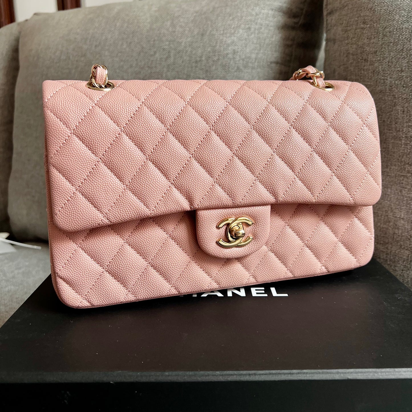 Bolso C piel color rosa