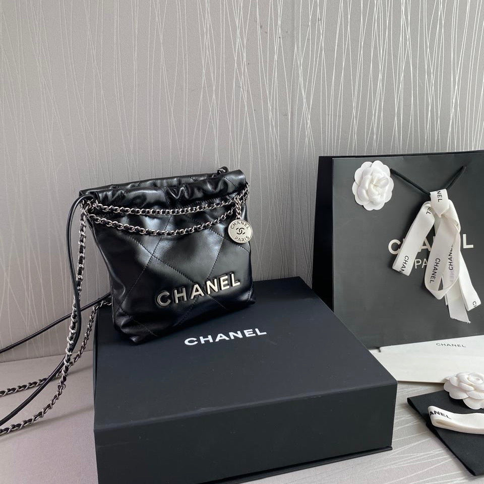 Bolso C 2-2 mini piel color negro