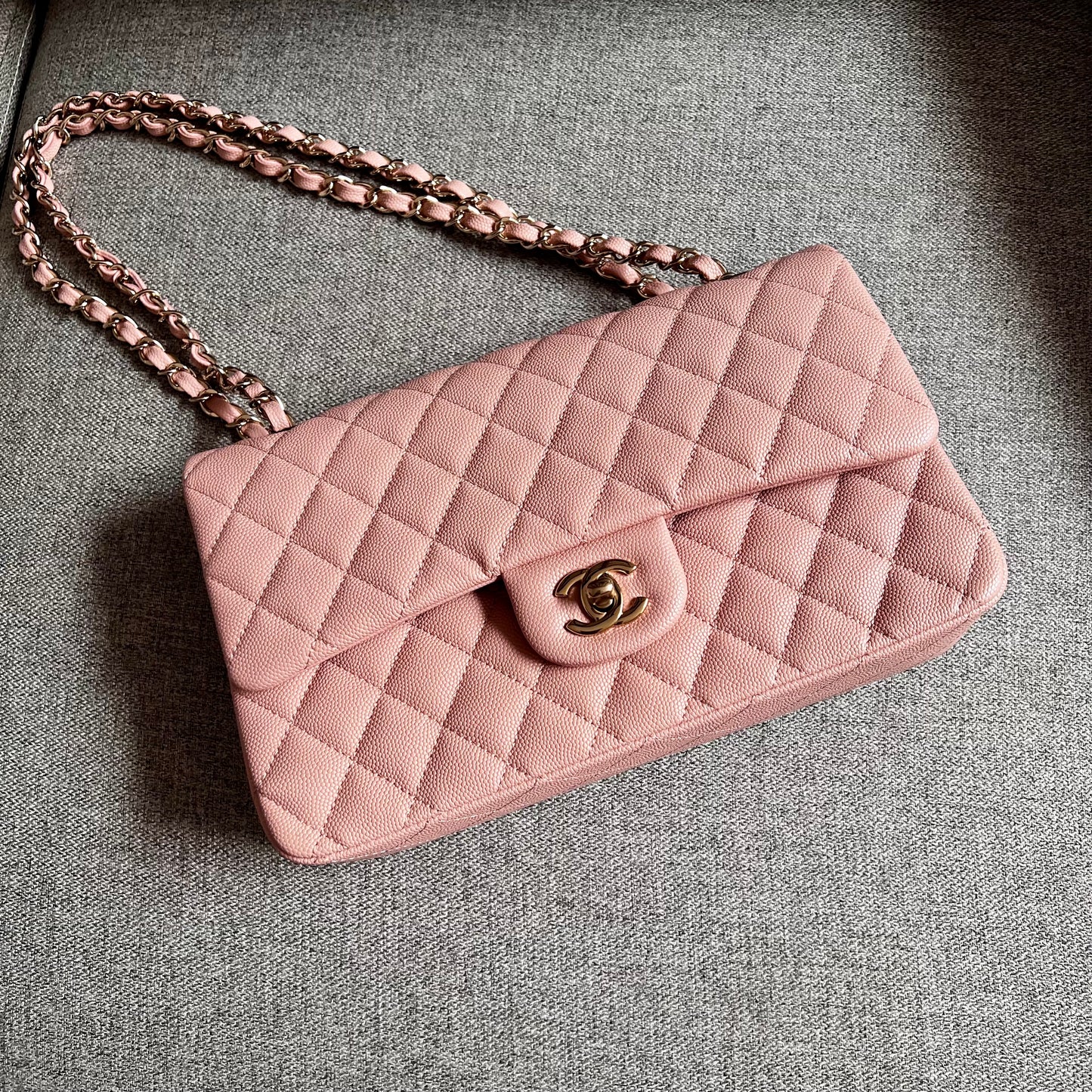 Bolso C piel color rosa