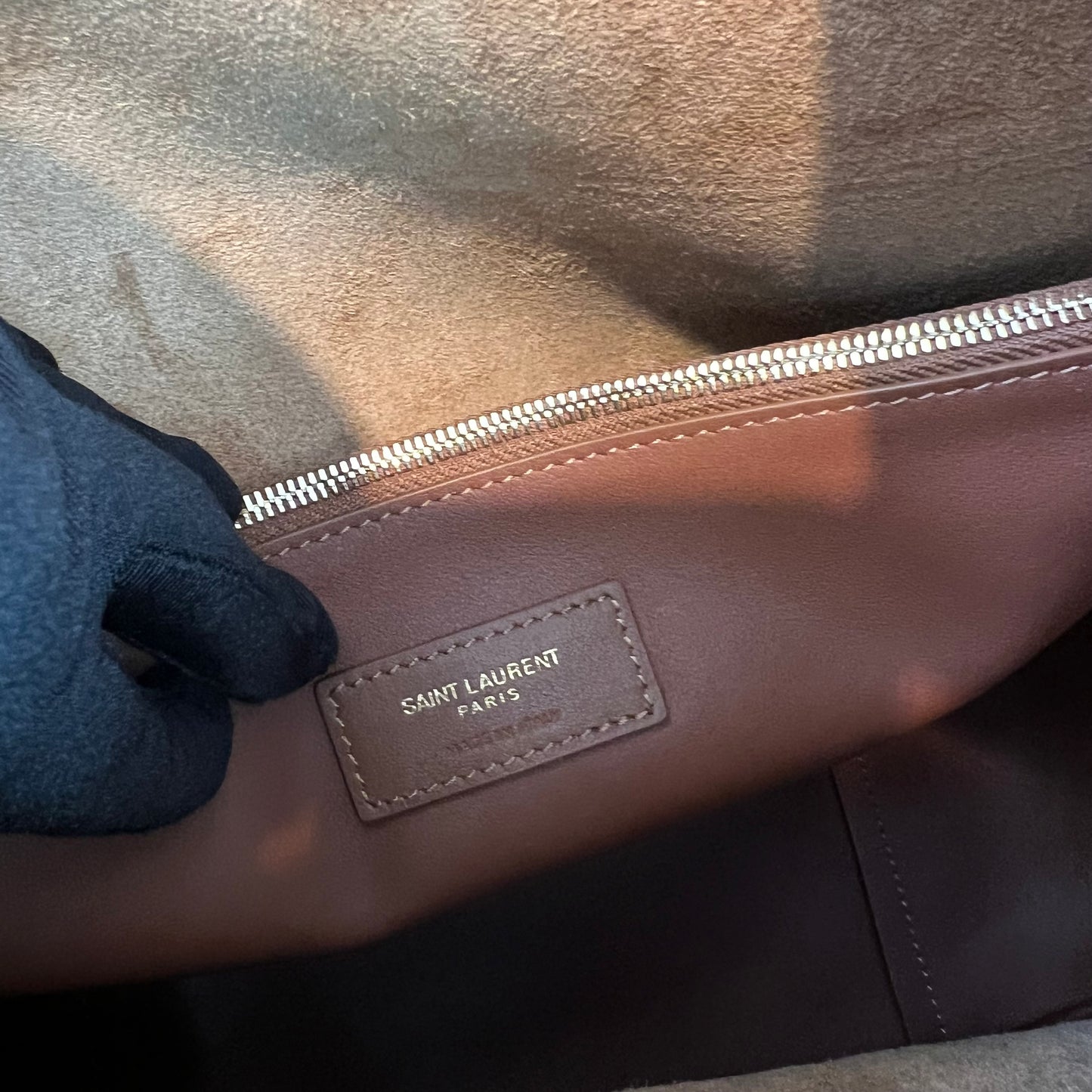 Bolso Y en Ante color caramelo