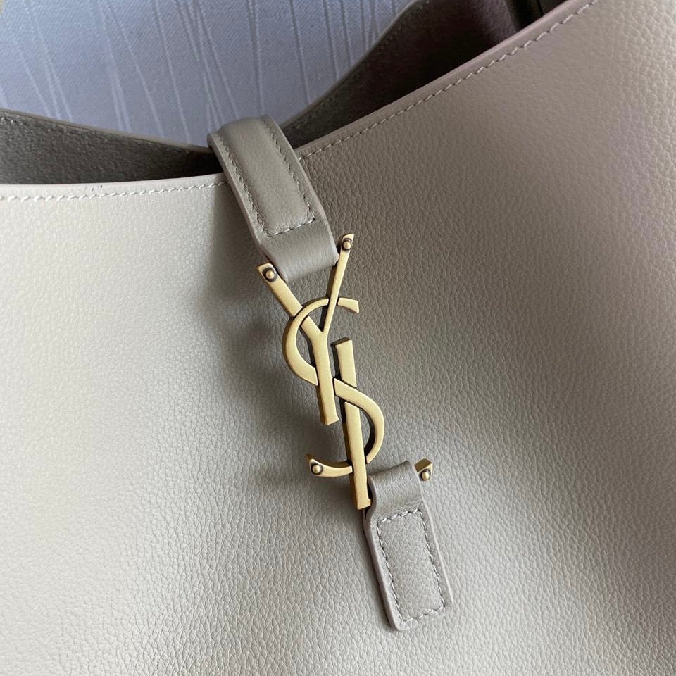 Bolso Y L-e 5 a 7 piel de becerro color beige tamaño grande