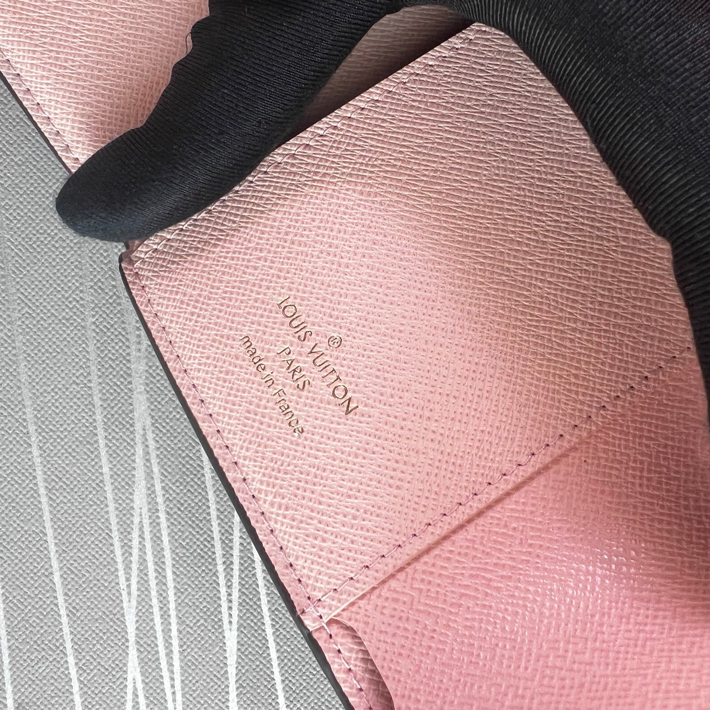 Cartera L lona y piel