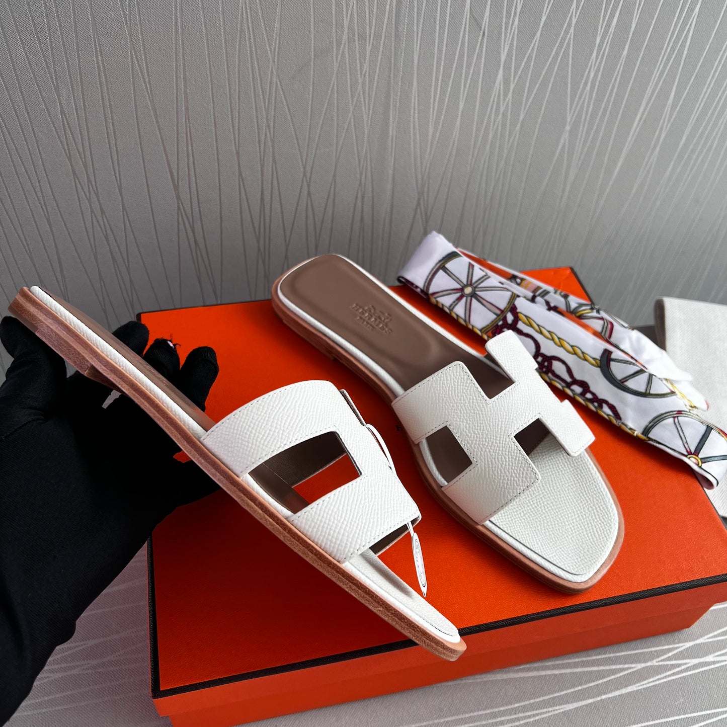 Sandalias H piel color blanco