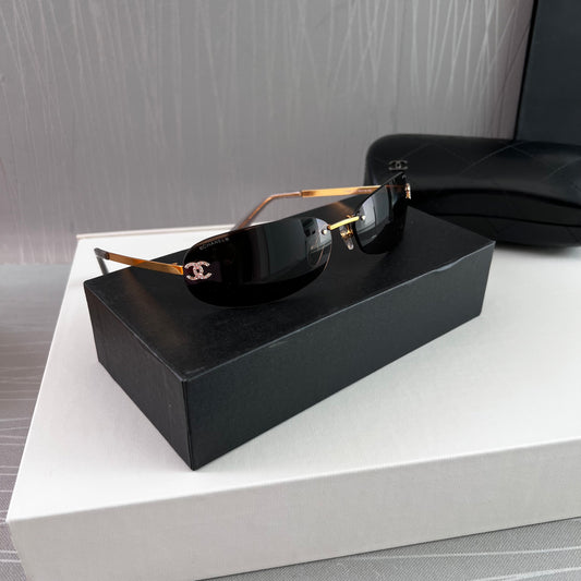 Lentes C color café con dorado