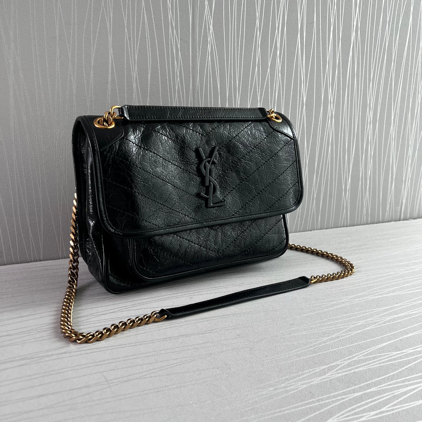 Bolso Y N-ikki piel color negro