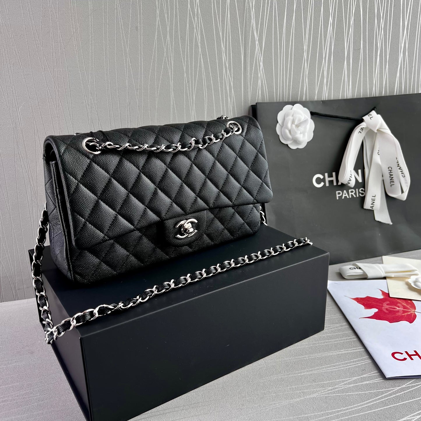 Bolso C piel negra edición limitada