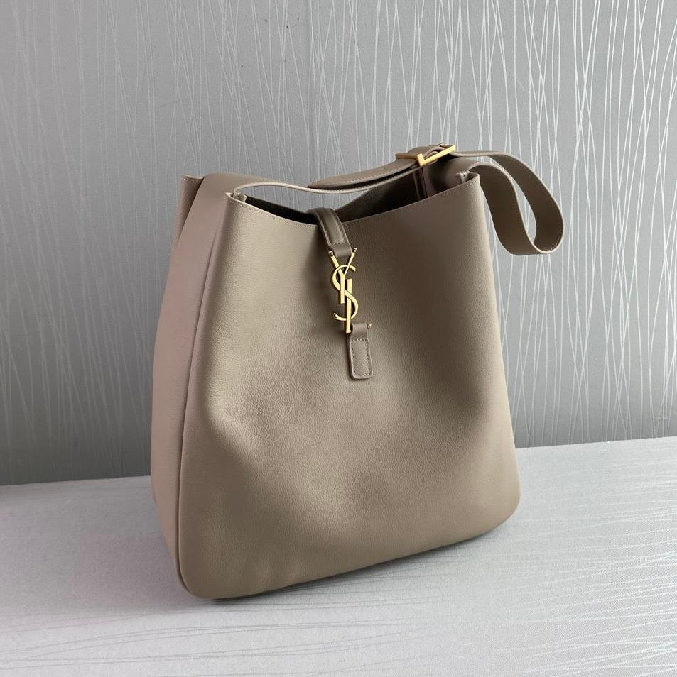 Bolso Y L-e 5 a 7 piel de becerro color beige tamaño grande