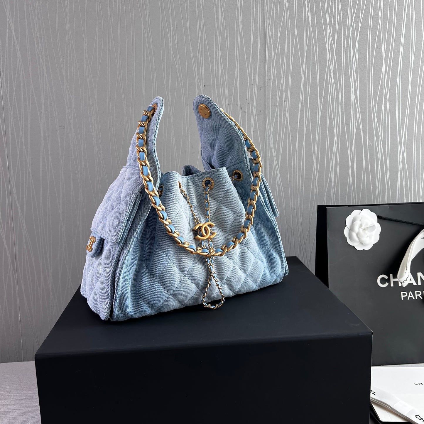 Bolso C 2-5 algodón color azul denim