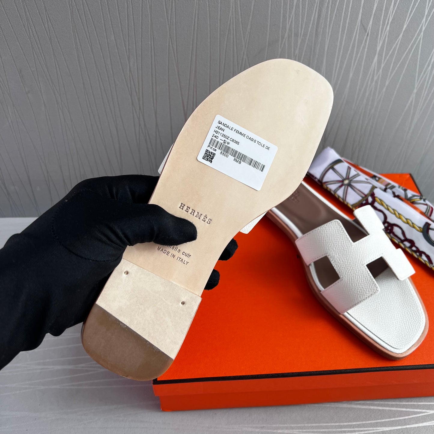 Sandalias H piel color blanco