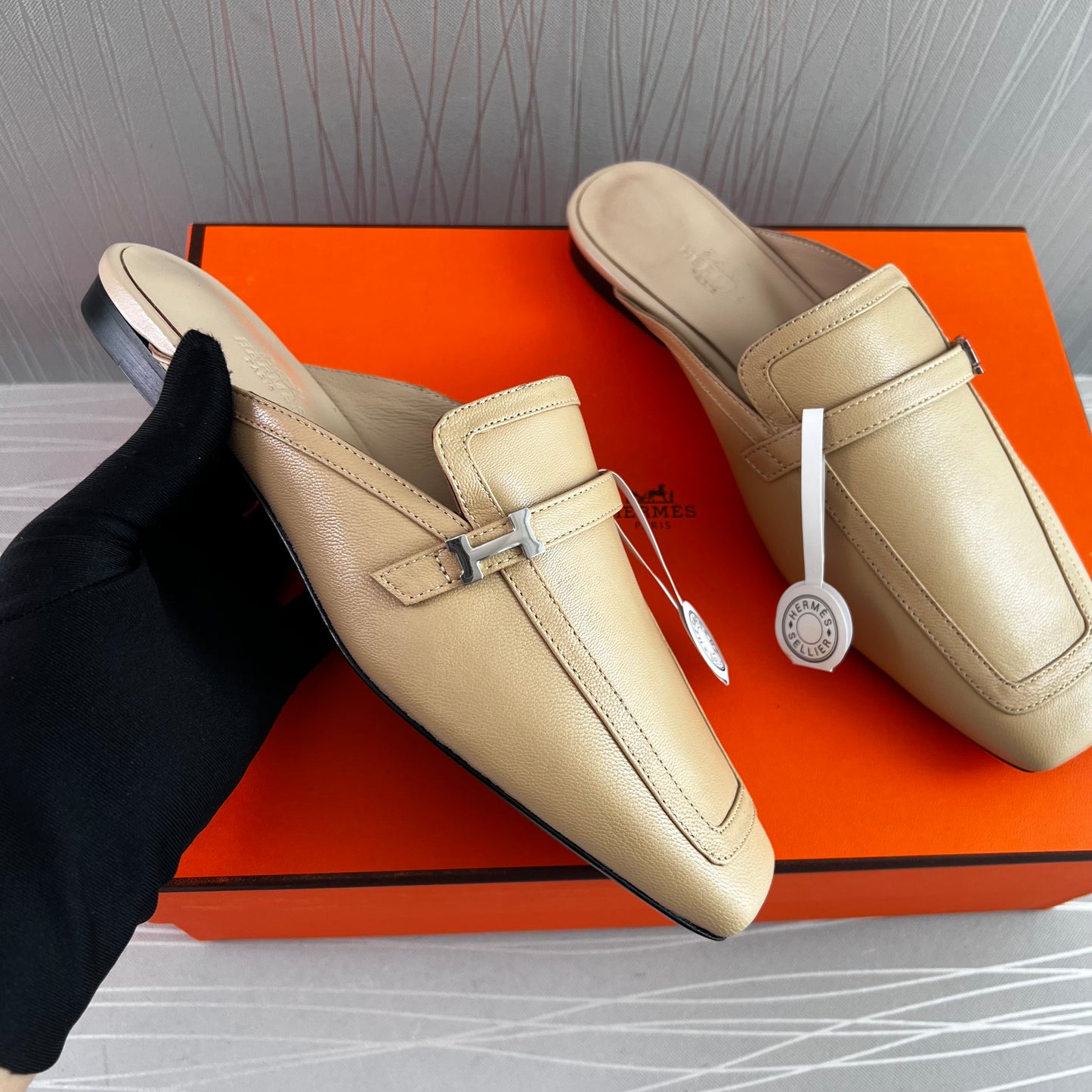 Sleepers H piel color beige