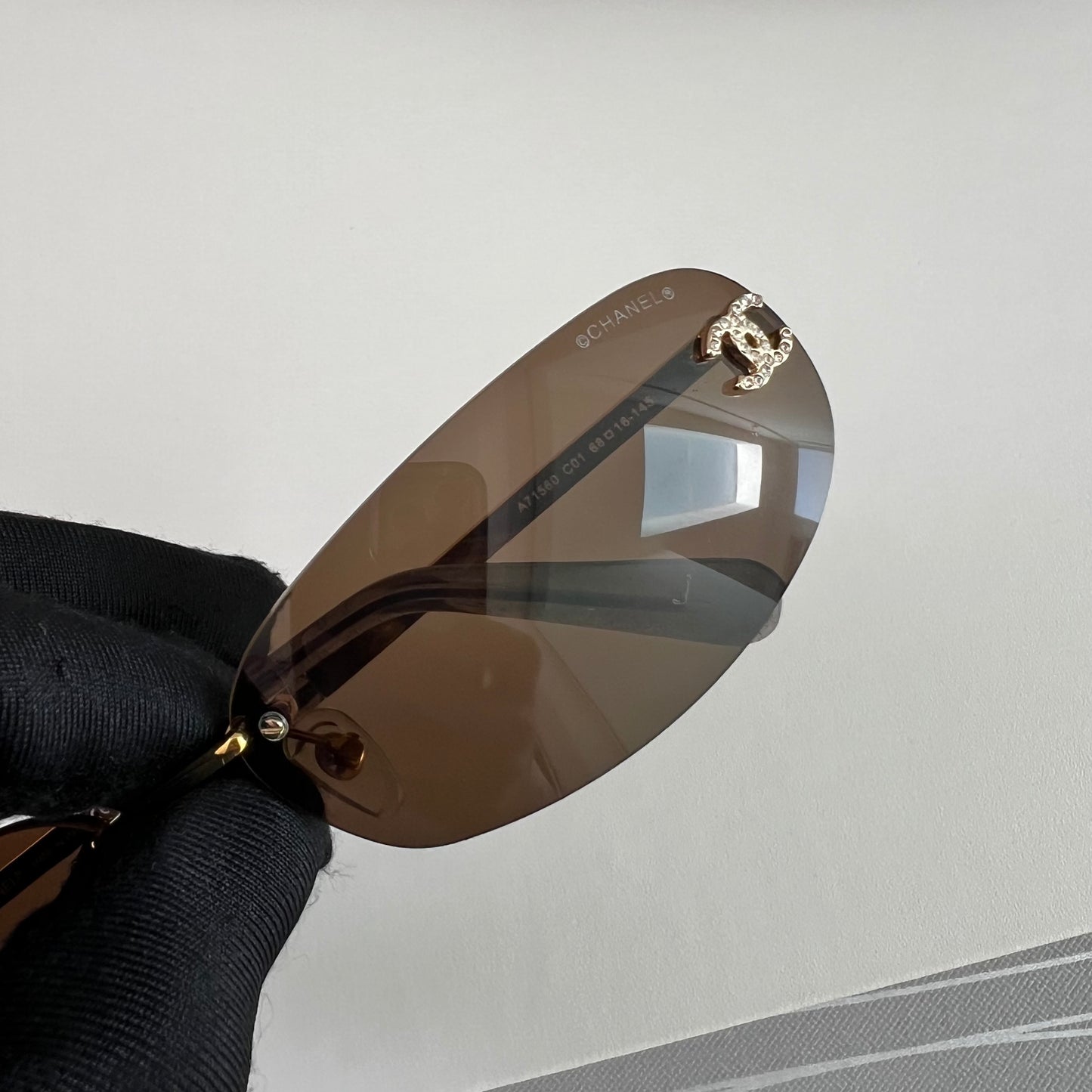 Lentes C color café con dorado