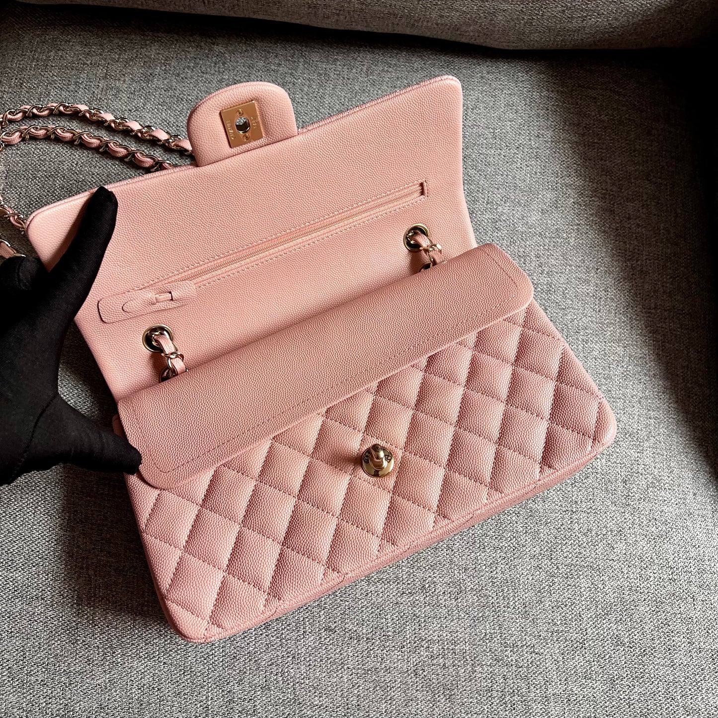 Bolso C piel color rosa