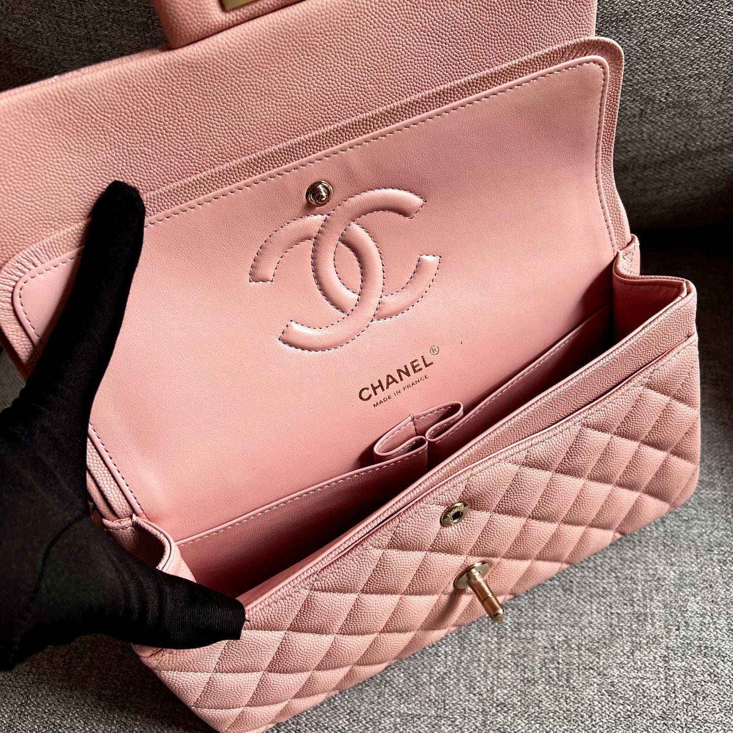 Bolso C piel color rosa