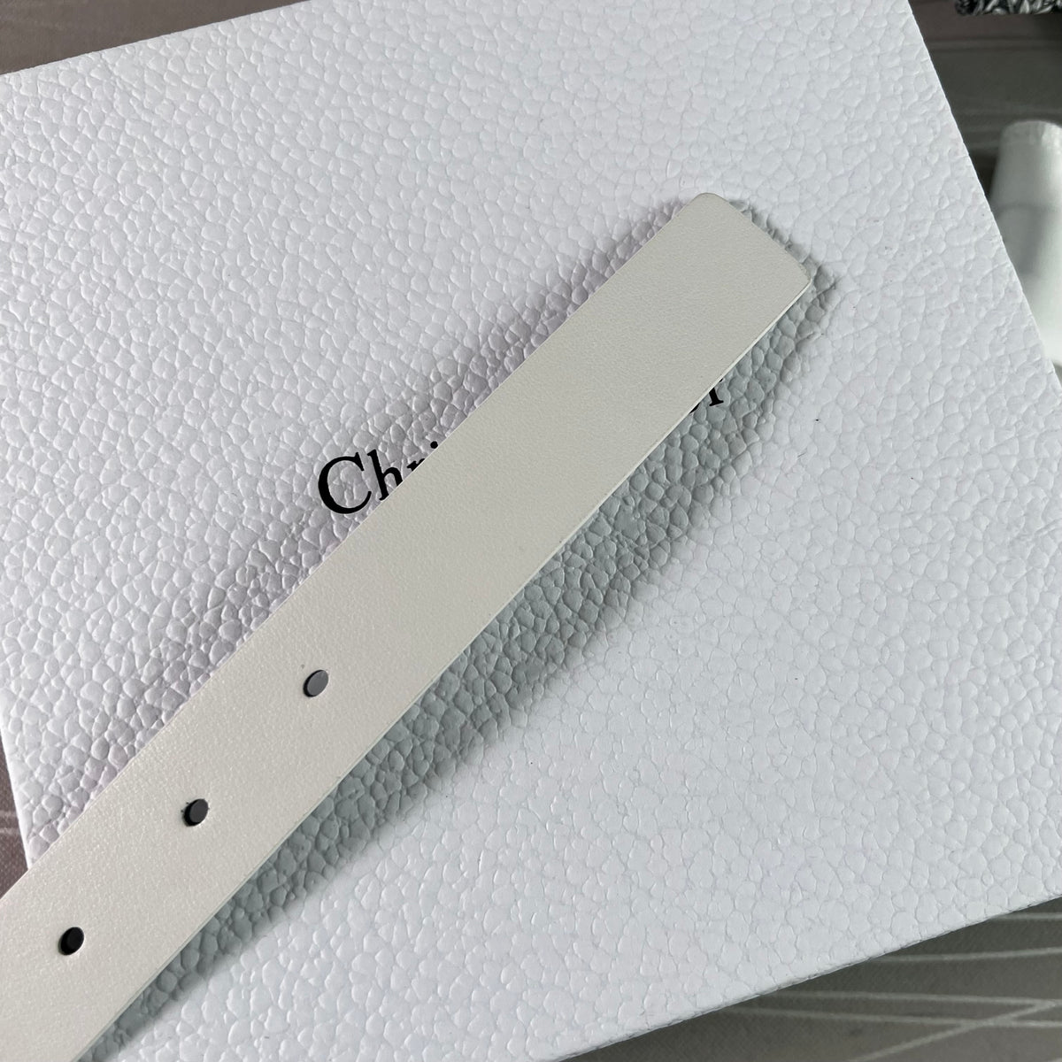 Cinto D-ior piel reversible blanco y negro