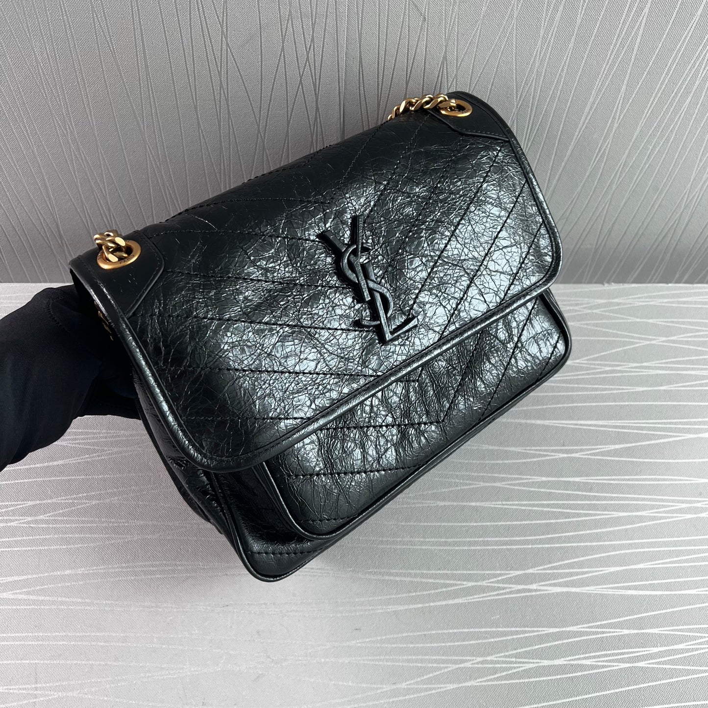 Bolso Y N-ikki piel color negro