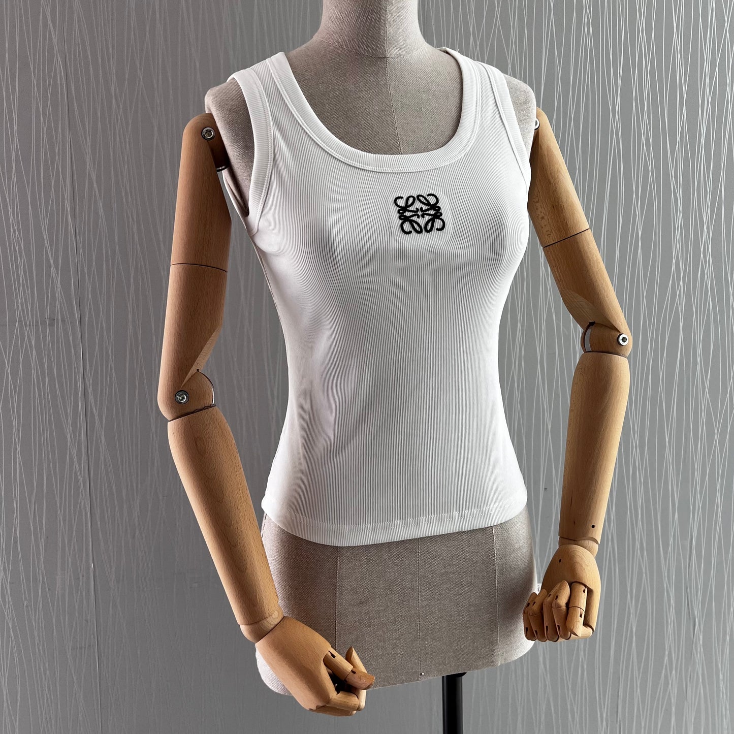 Playera L color blanco algodón