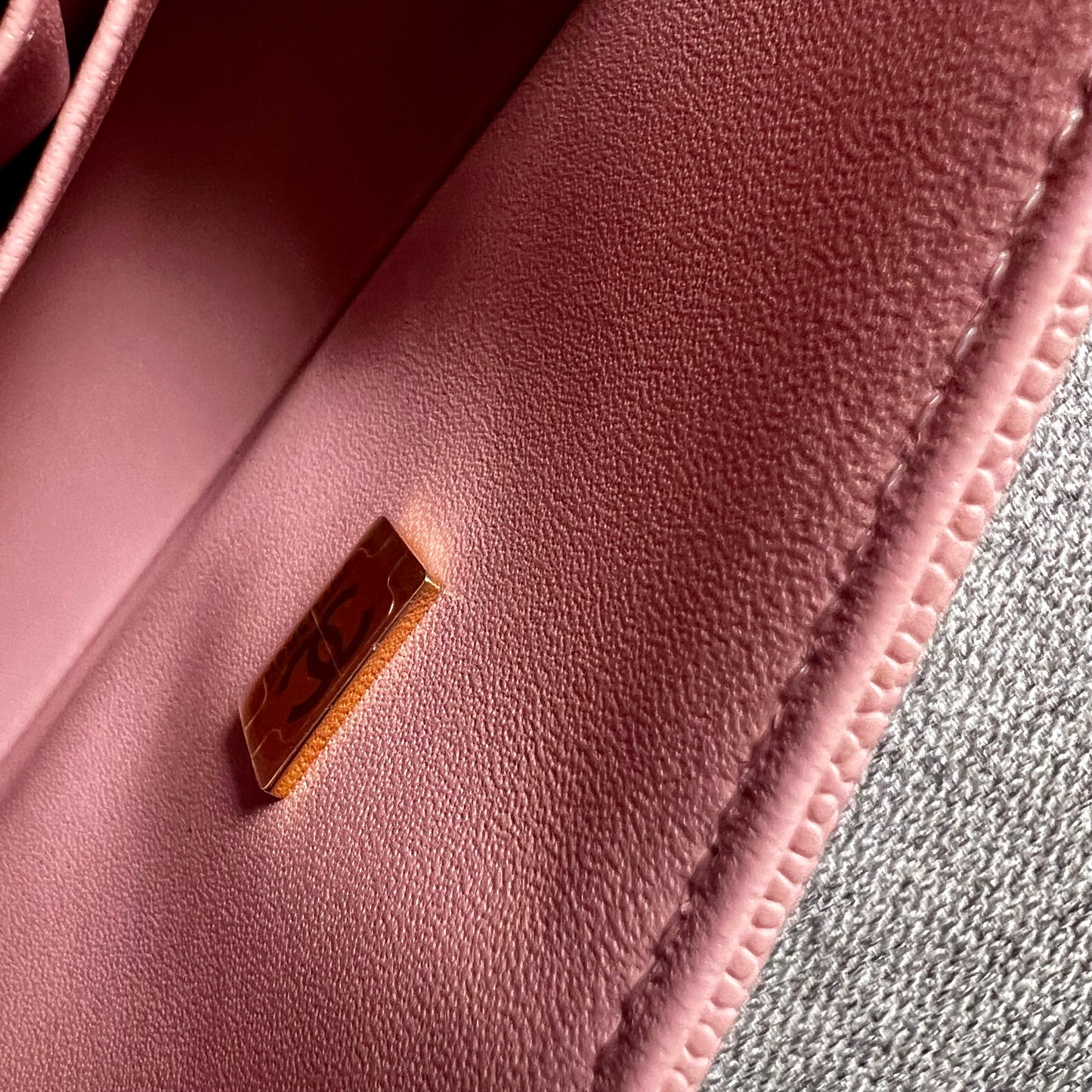Bolso C piel color rosa