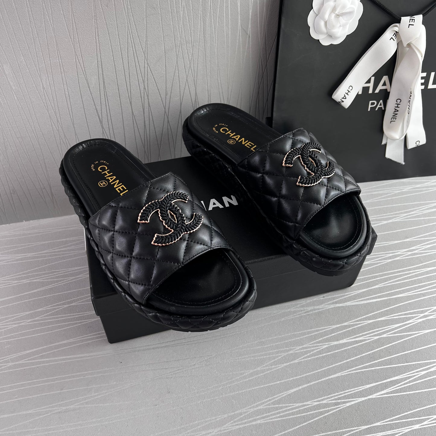 Sandalias C piel color negro