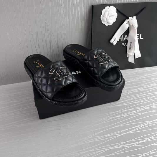 Sandalias C piel color negro