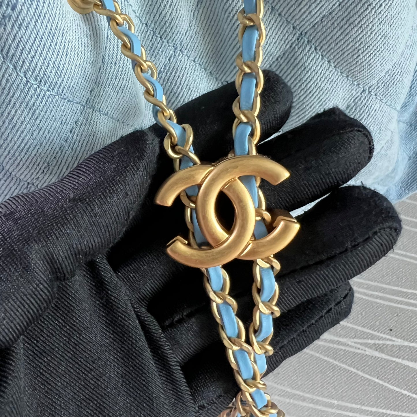 Bolso C 2-5 algodón color azul denim