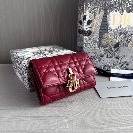 Cartera D-ior piel color rojo