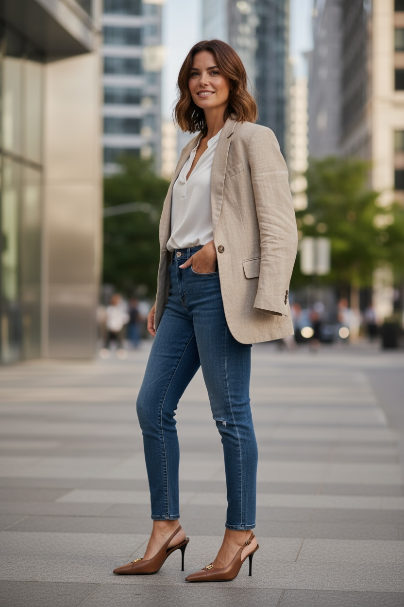 Zapatillas Y piel color camel