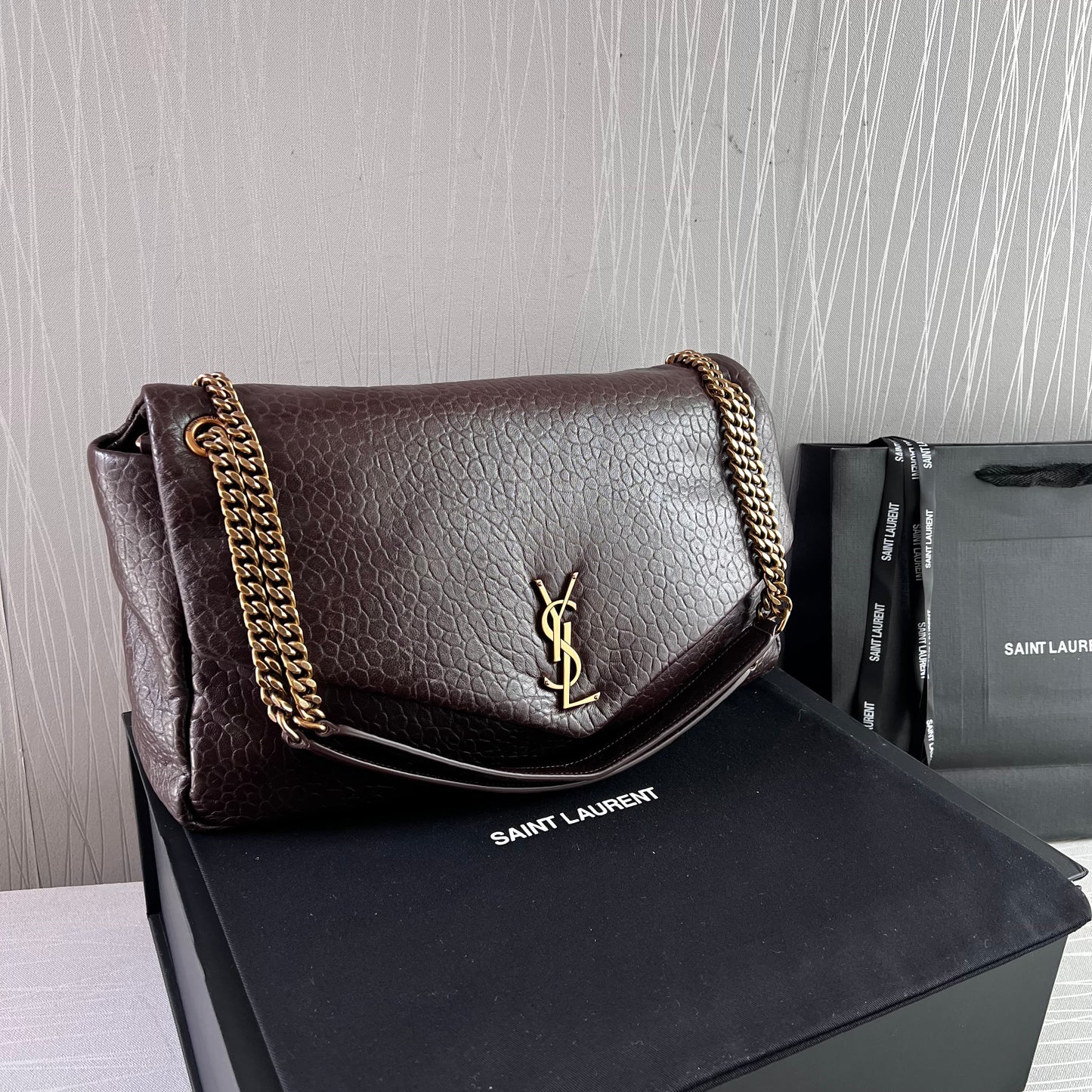 Bolso Y piel color café