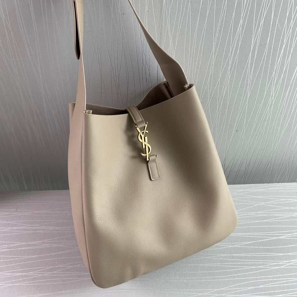 Bolso Y L-e 5 a 7 piel de becerro color beige tamaño grande