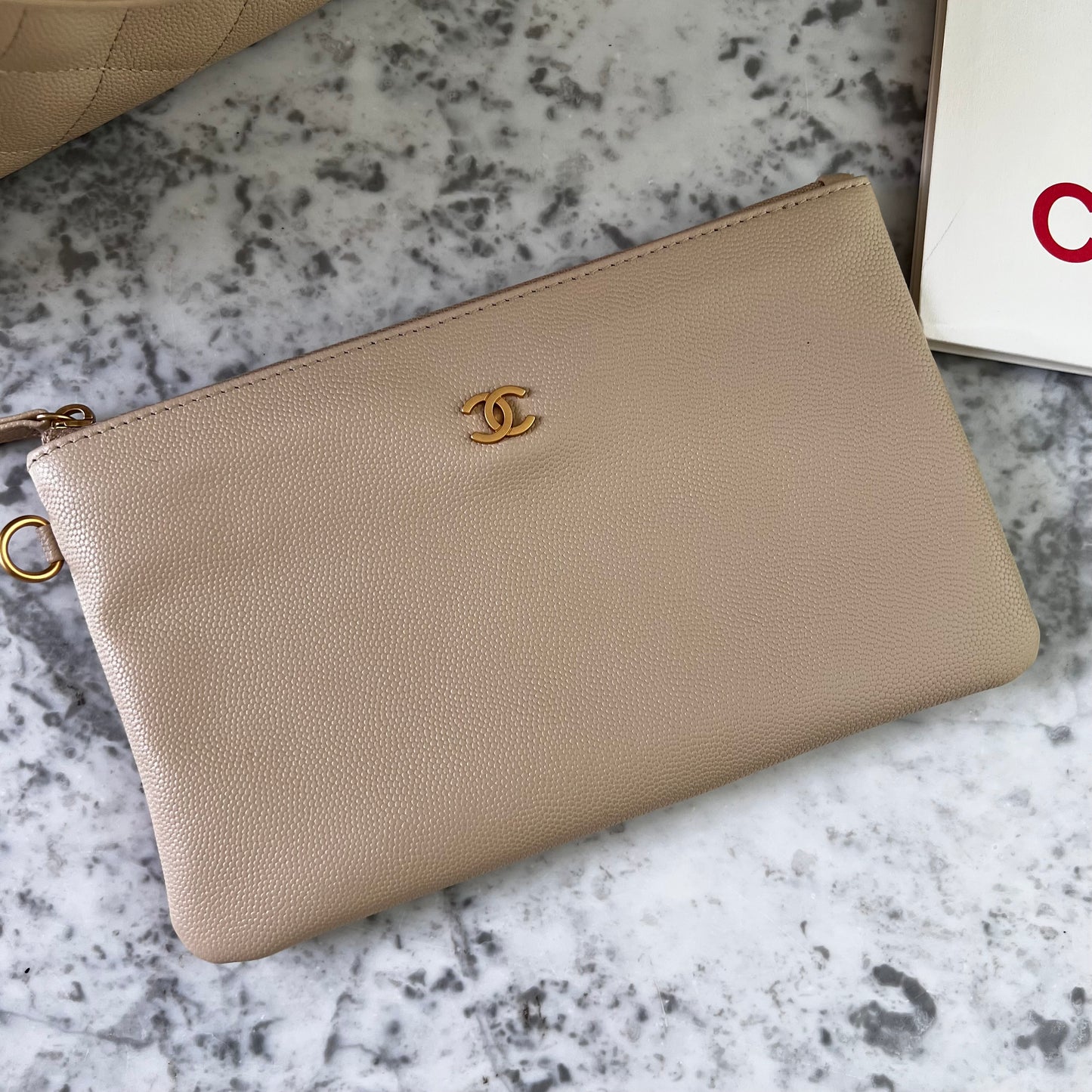 Bolso C 2-5 piel granulada color beige