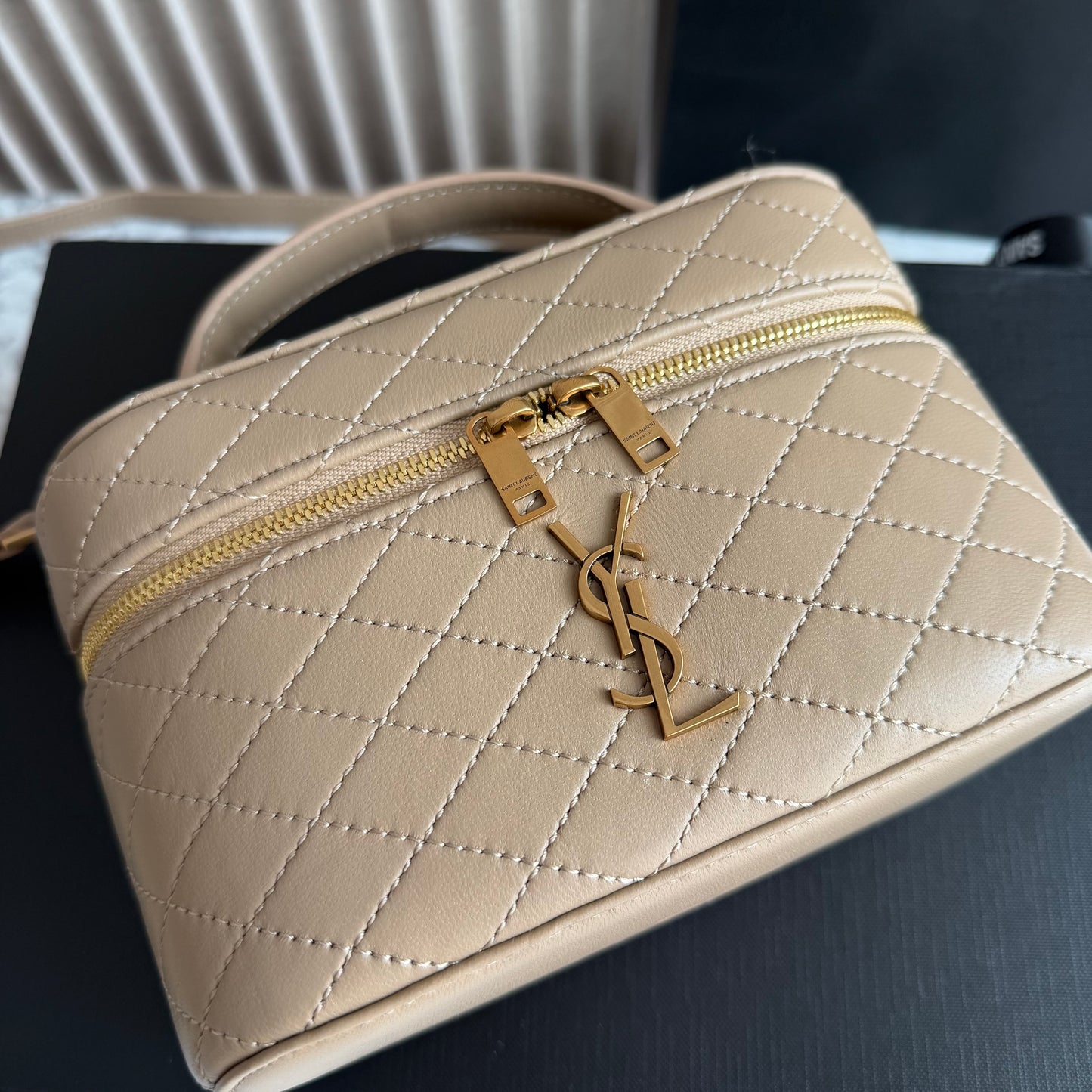 Bolso Y-sl piel color beige