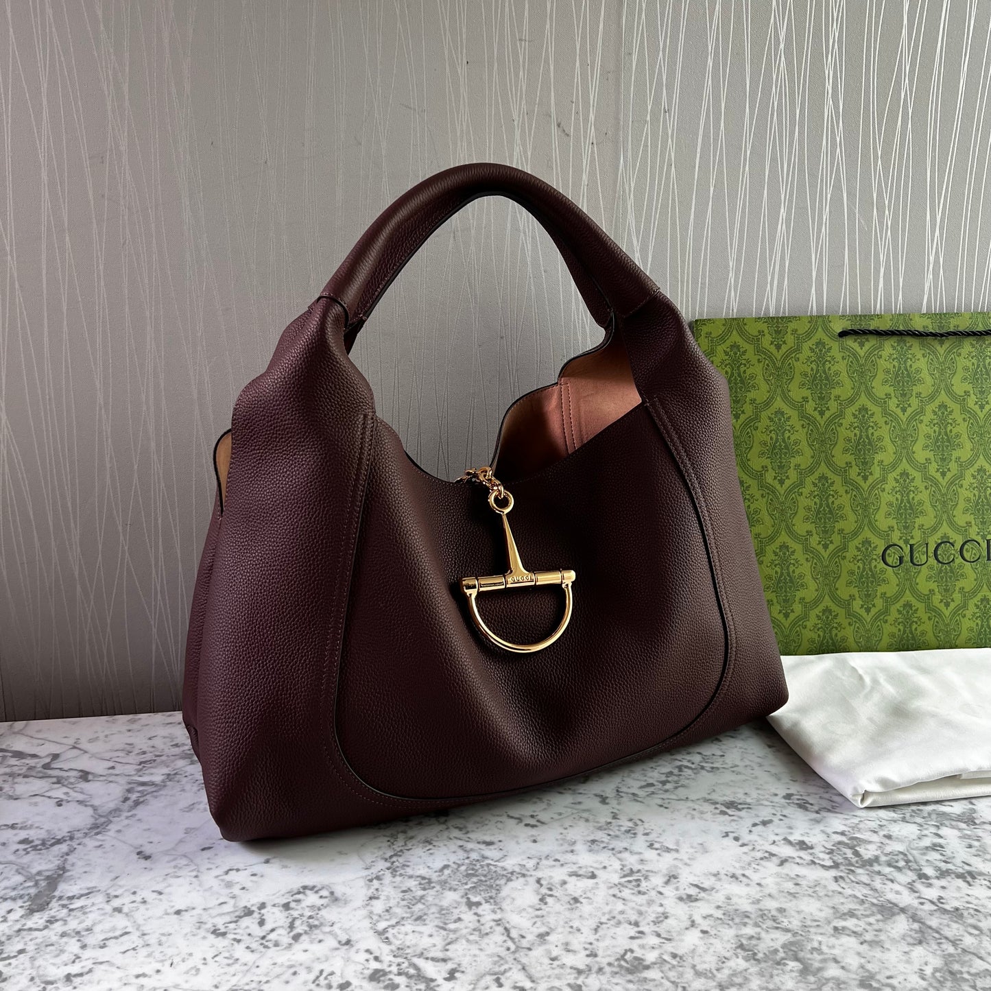 Bolso G-ucci piel color café