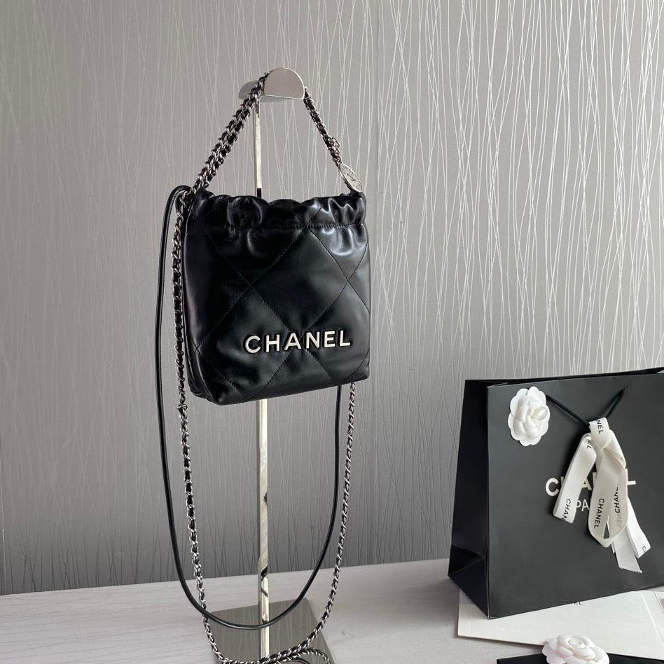 Bolso C 2-2 mini piel color negro