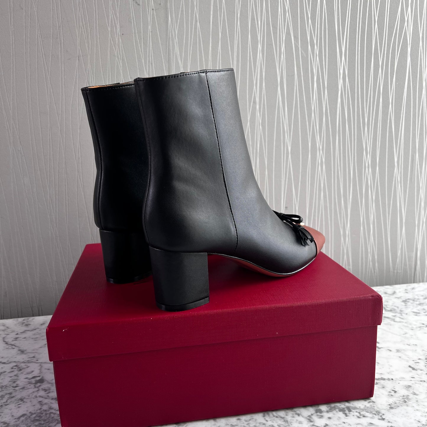 Botas V-alentino piel bicolor