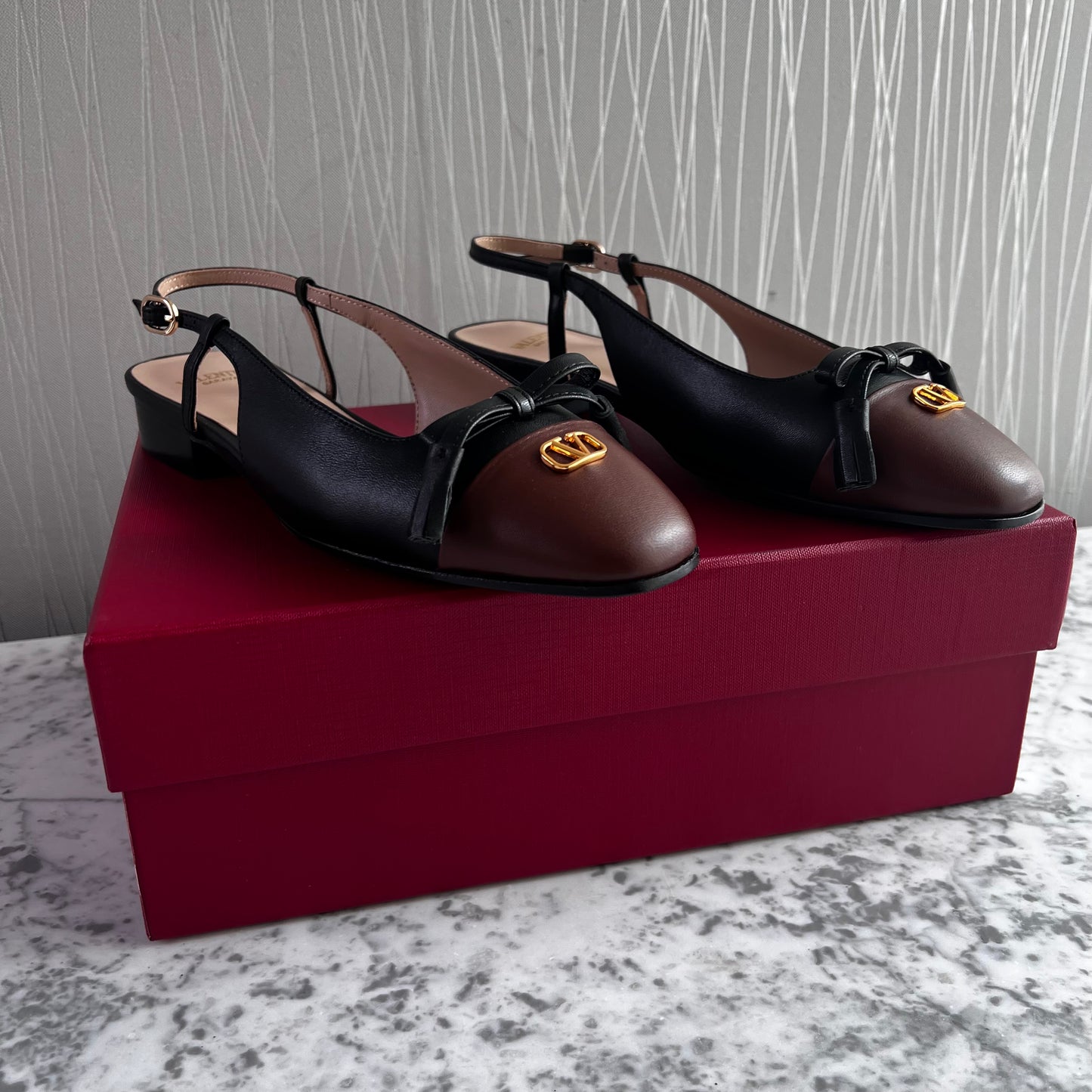 Zapatillas V-alentino piel bicolor