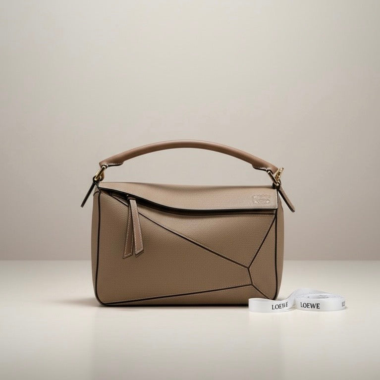 Bolso L-oewe piel color taupe