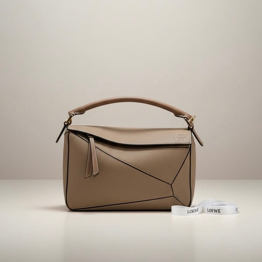 Bolso L-oewe piel color taupe
