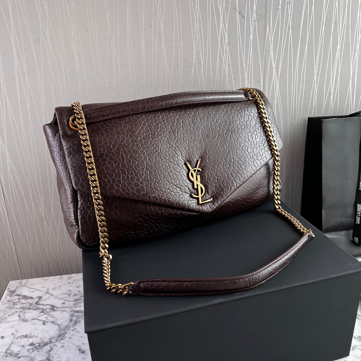 Bolso Y piel color café