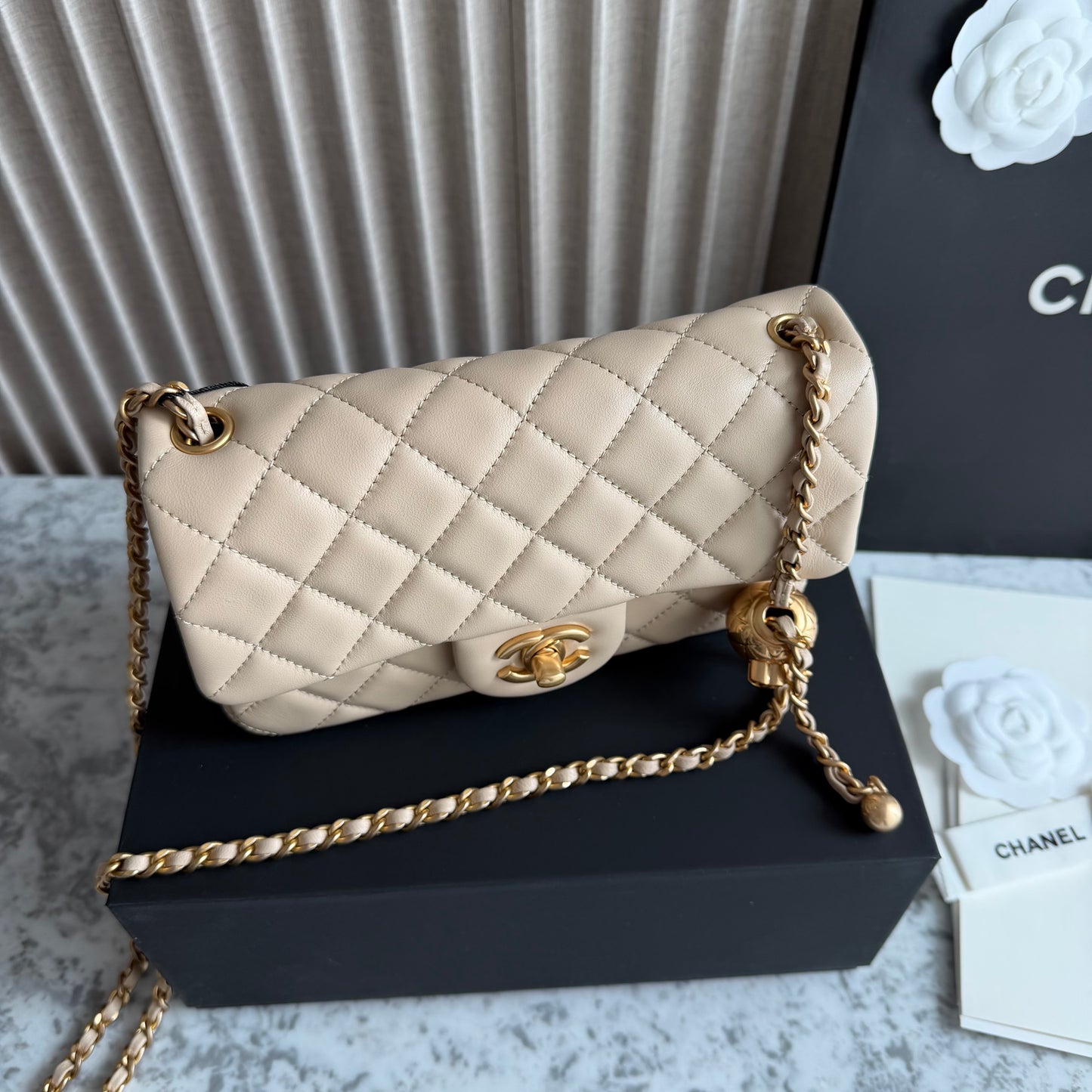 Bolso C-hanel piel color beige