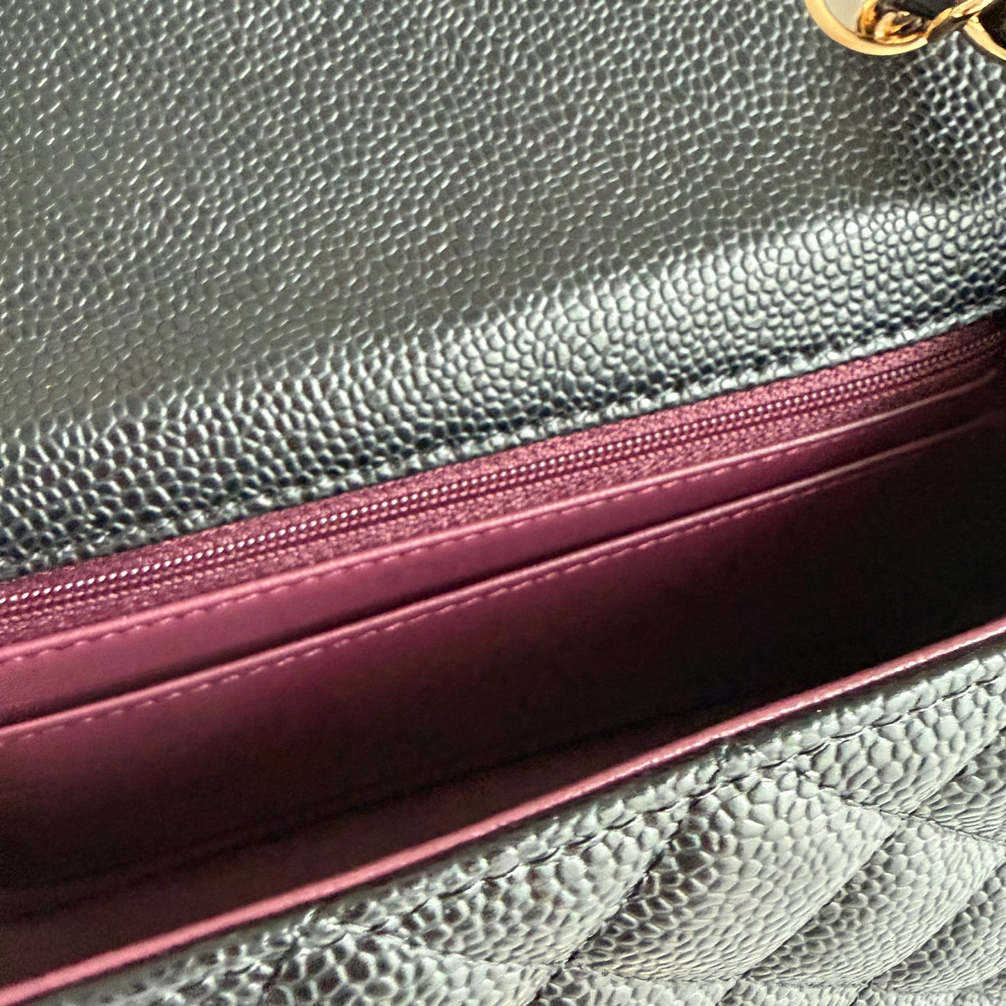 Bolso C-hanel mini piel color negro