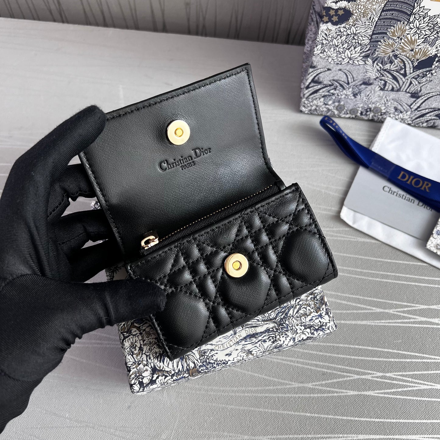 Cartera D-ior piel color negro