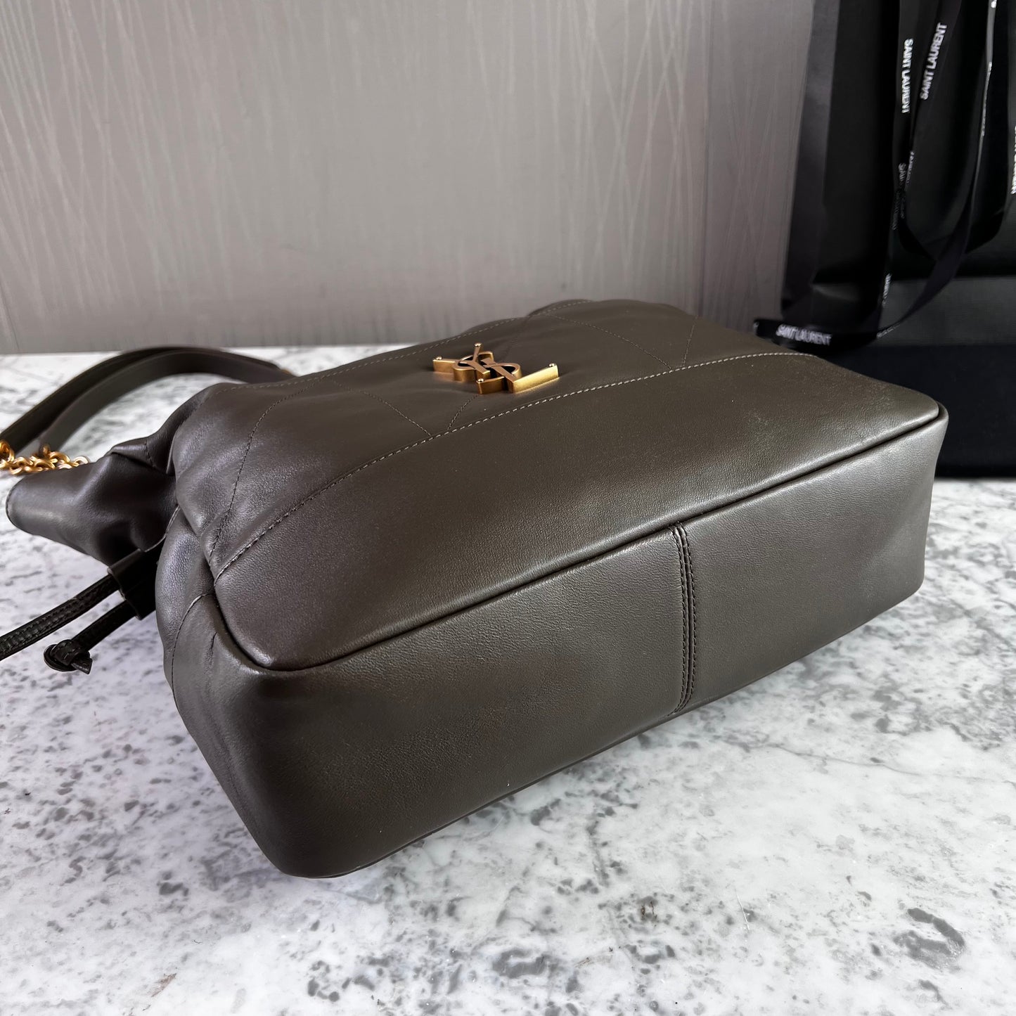 Bolso Y piel color gris