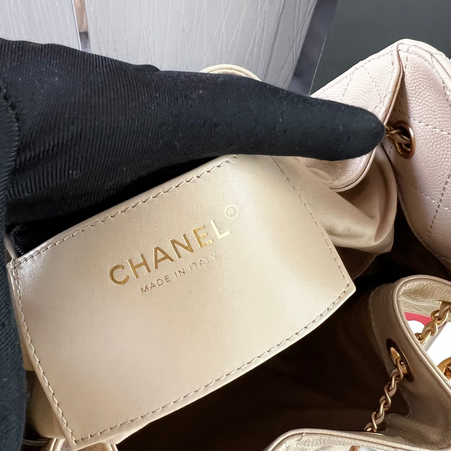 Bolso C 2-5 piel granulada color beige